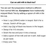 can we add milk to black tea