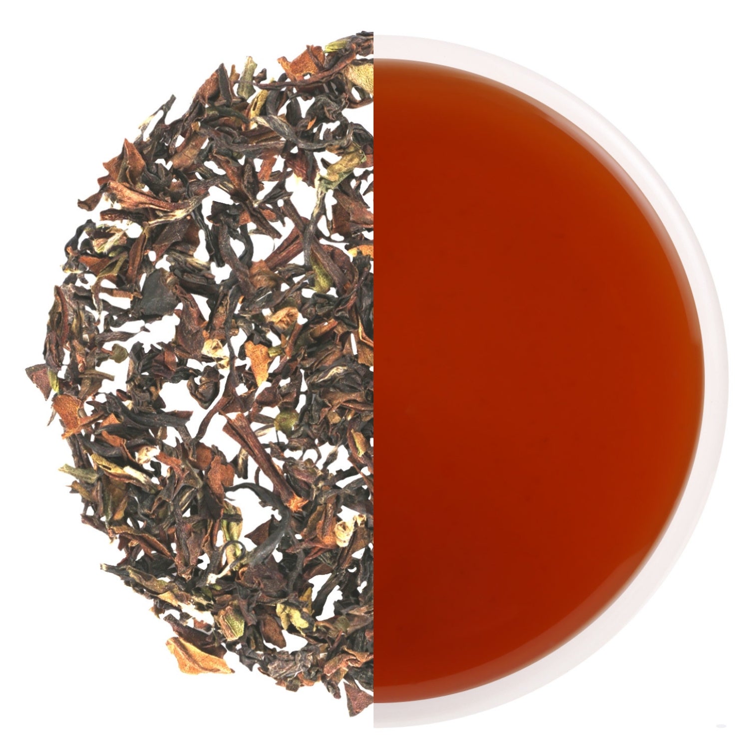 Whole leaf orthodox black tea from Assam and Darjeeling