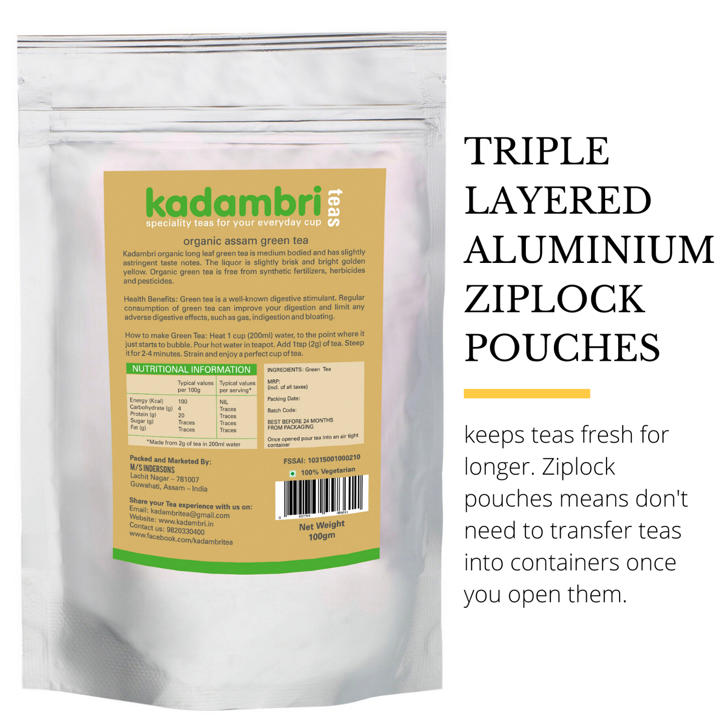 organic green tea leaves - kadambri teas - Buy Loose Green Tea in India Online - 100% Certified Organic Teas