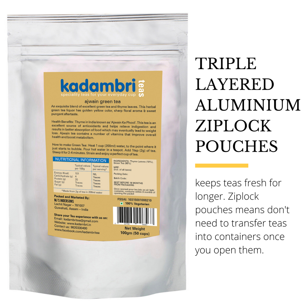 kadambri herbal green tea - kadambri thyme green tea online