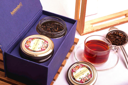 Darjeeling and Assam tea gift box with two premium teas