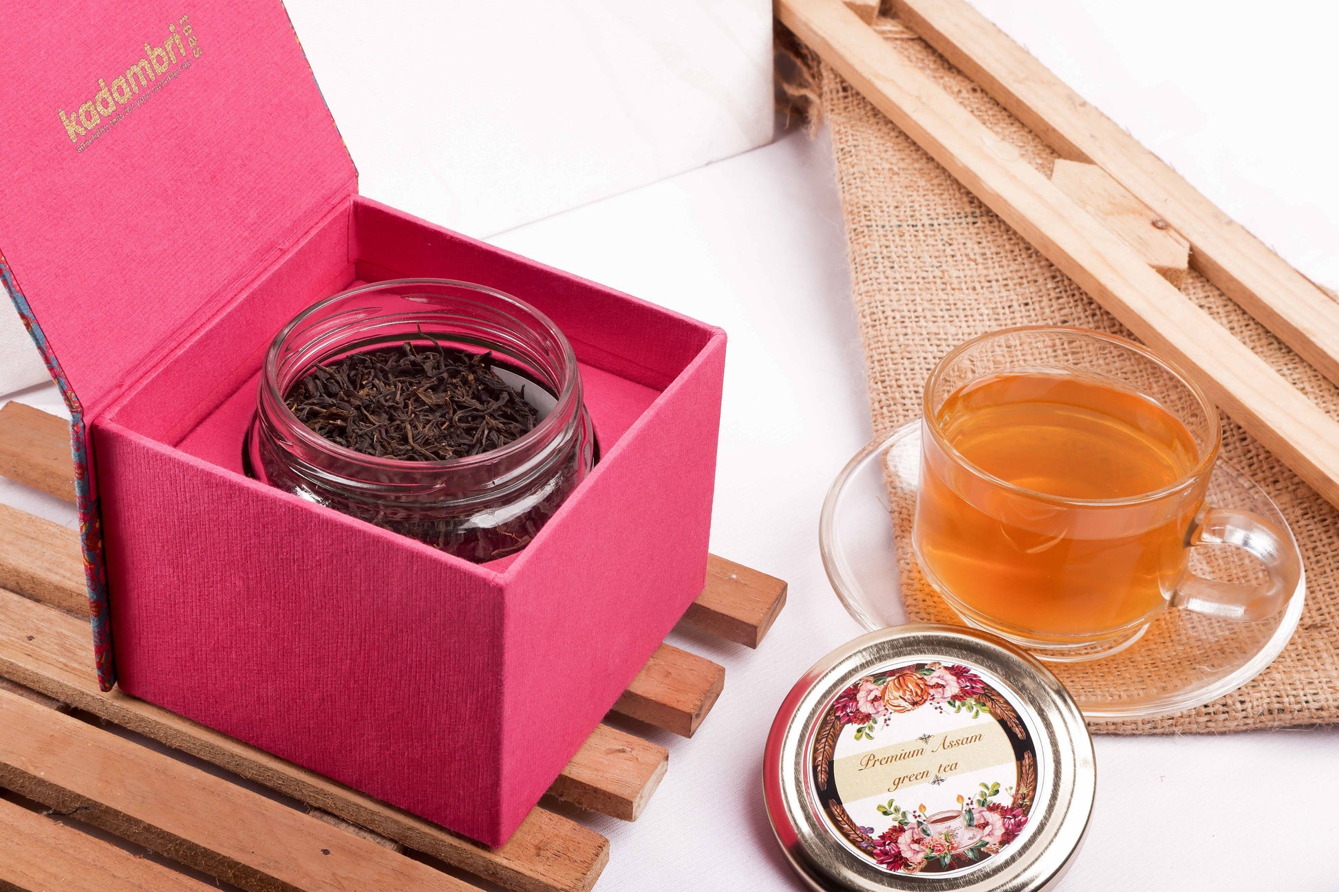Assam Green Tea gift box, finely rolled orthodox tea